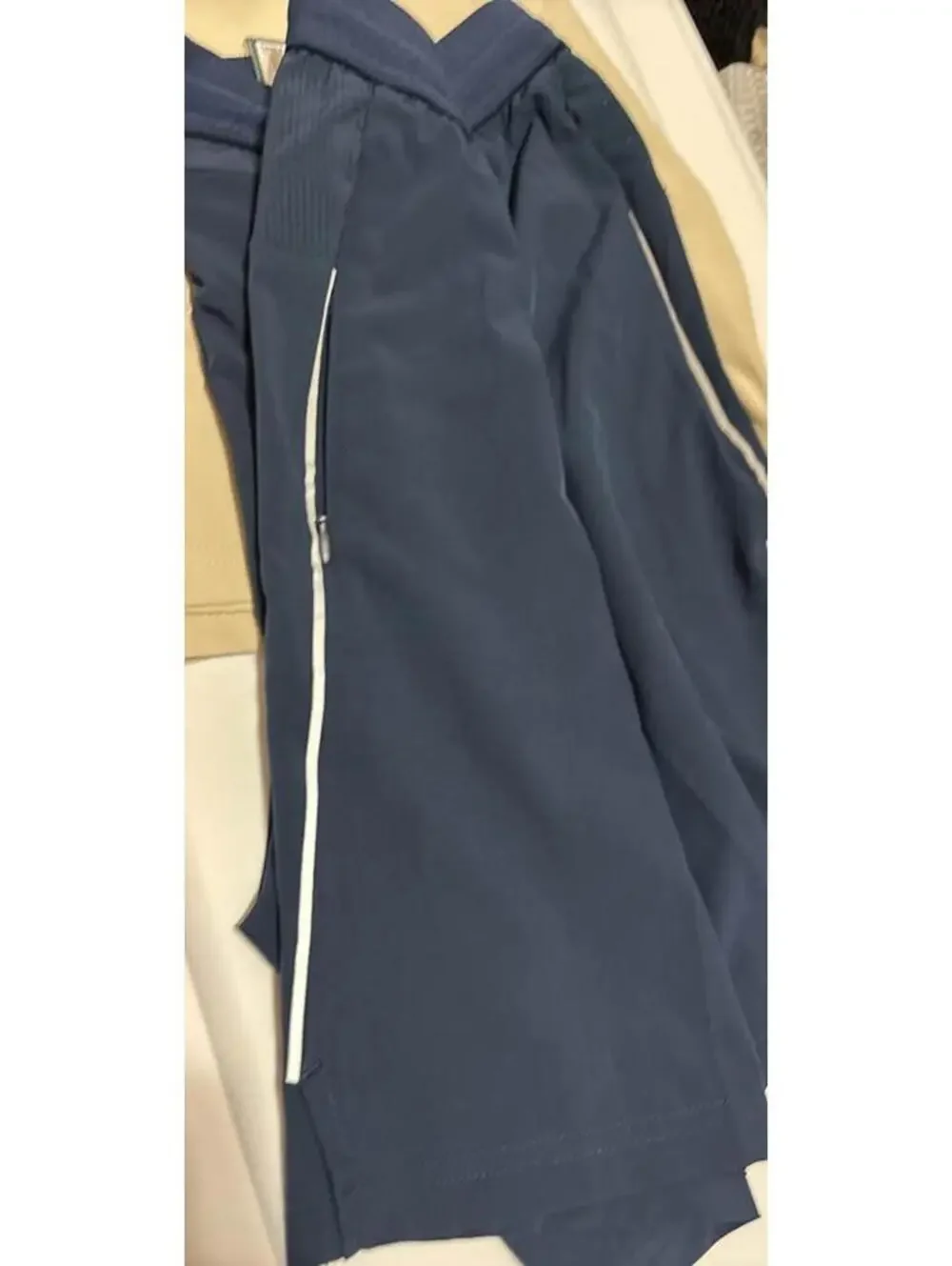 NWT Men's Tek Gear Athletic Training Shorts Medium - Blue & Khaki- 2 Pair Bundle